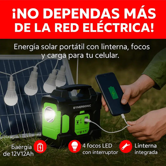 KIT GENERADOR DE ENERGIA SOLAR PRO| GARANTIA 6 MESES |ENVIO GRATIS.