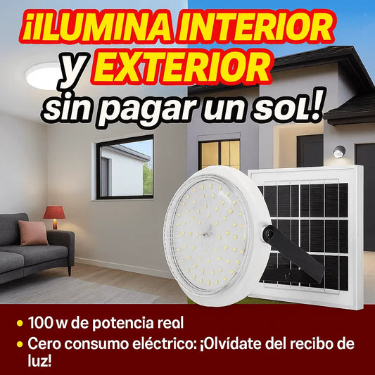 PLAFÓN LED + PANEL SOLAR DE 100W