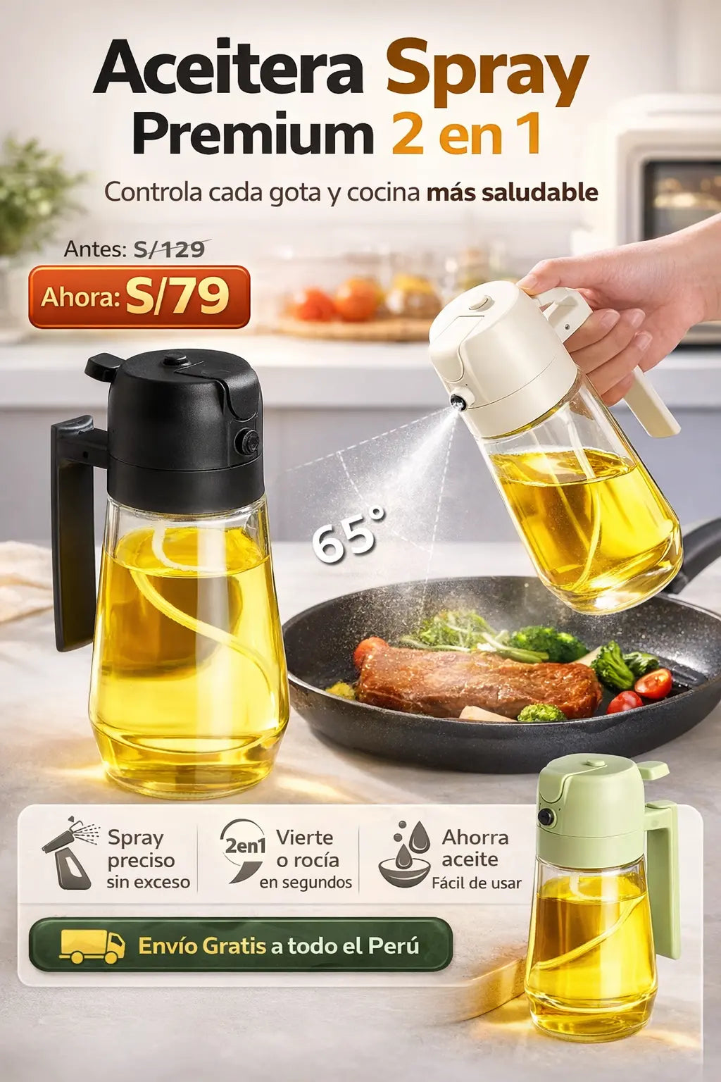 Aceitera Spray Premium 2 en 1