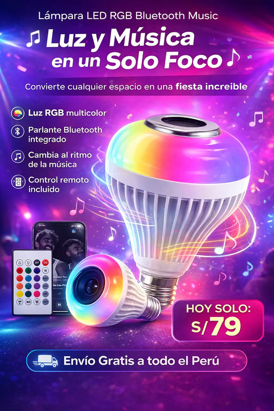 Lámpara LED RGB Bluetooth Music