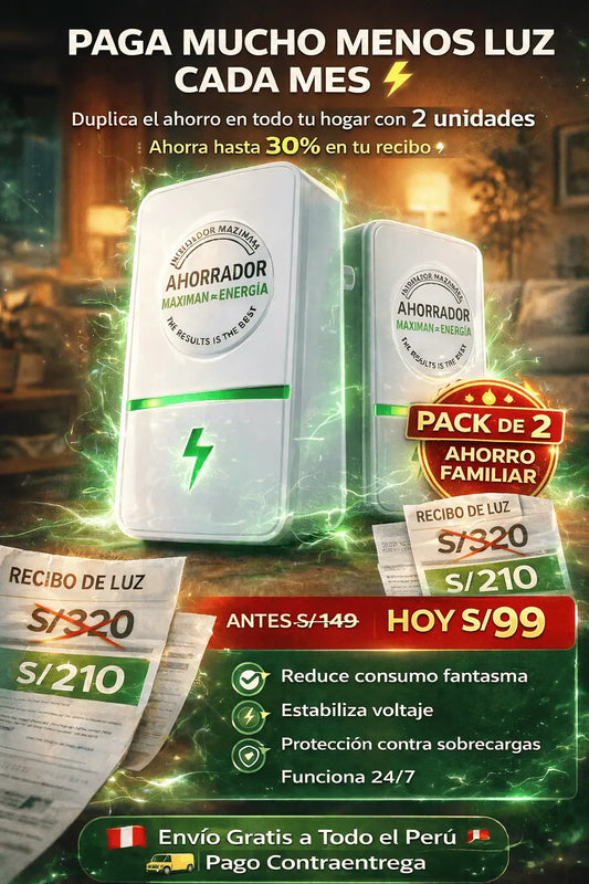 EnerSonic Pro– Protege y Ahorra Energía  Hogar & Oficina , pack de 2 unidades