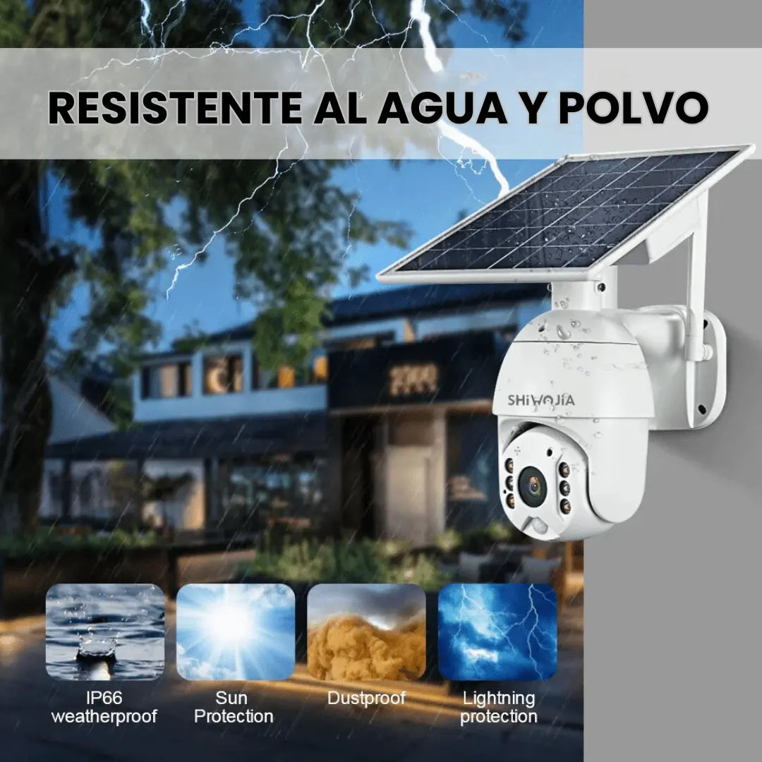 Cámara con Panel Solar