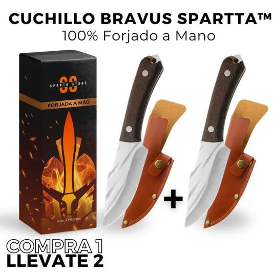 Cuchillo Bravus Espartacus 100% Forjado a Mano (+REGALO GRATIS)